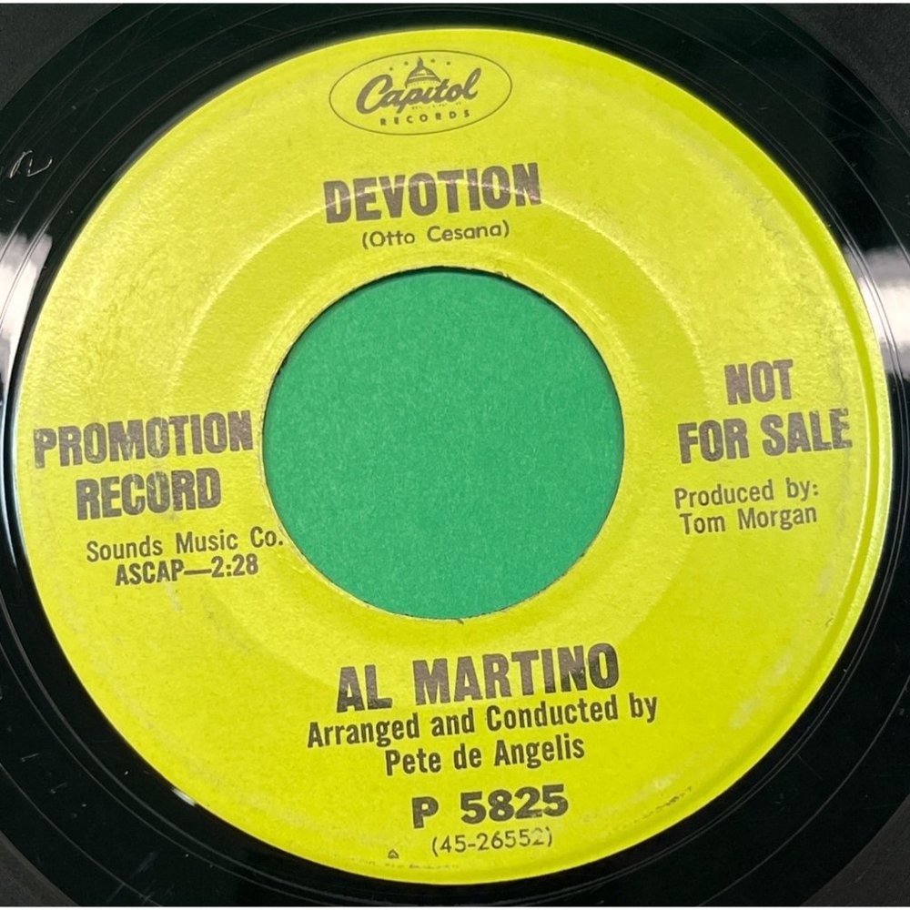 Al Martino Devotion / Daddy's Little GIrl 45 Pop Vocal Promo Capitol 5825